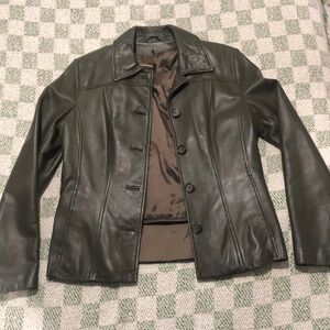 DANIER GREEN LEATHER JACKET